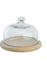 Recycled Glass Cake Dome - Clear Glass