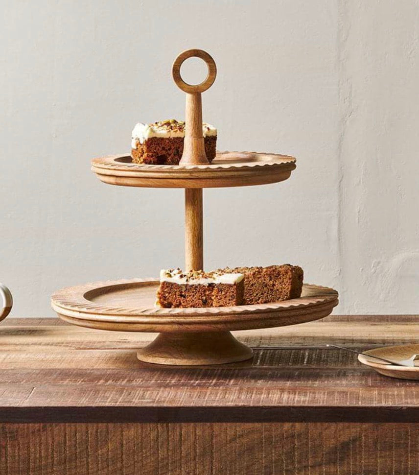 Gavivi Mango Wood Cake Stand