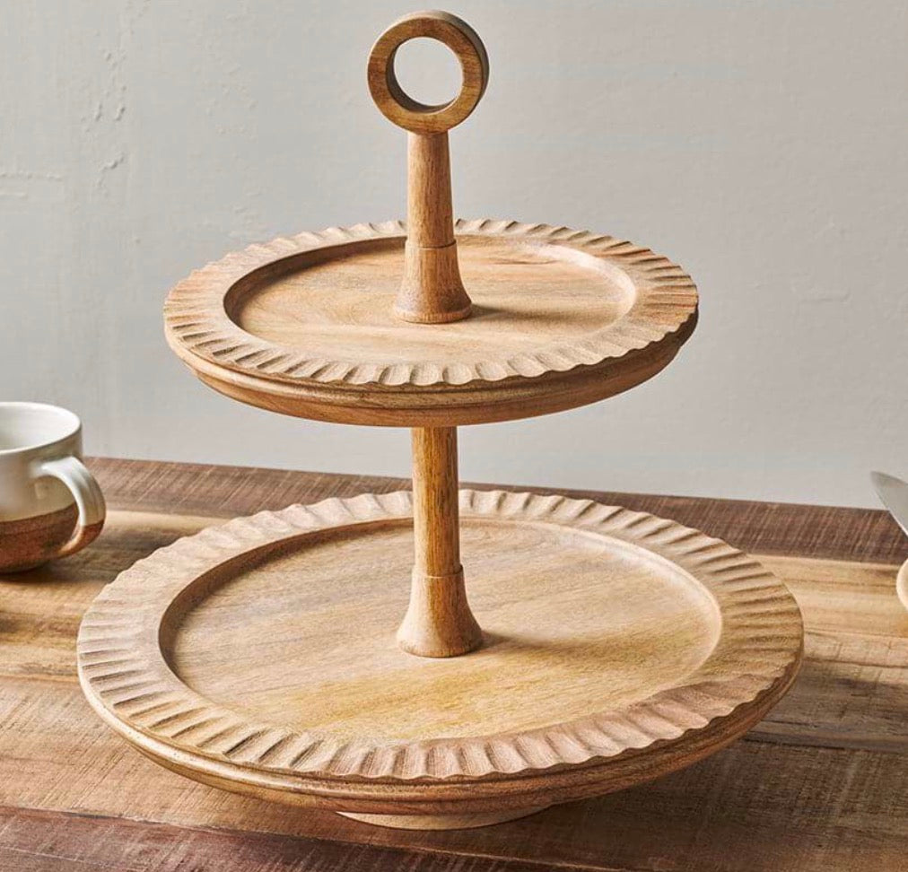 Gavivi Mango Wood Cake Stand