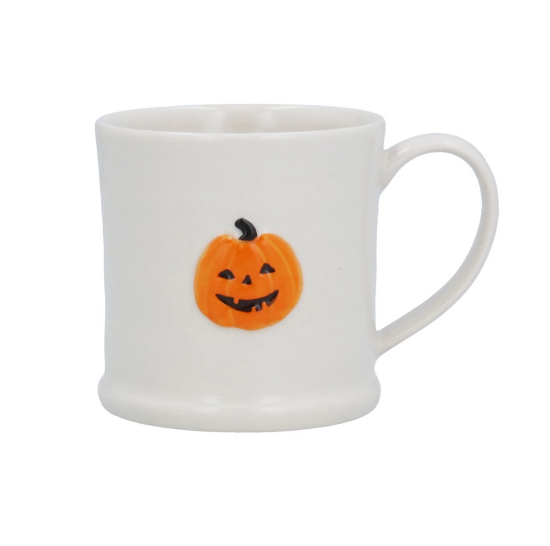 Pumpkin Face Stoneware Mini Mug