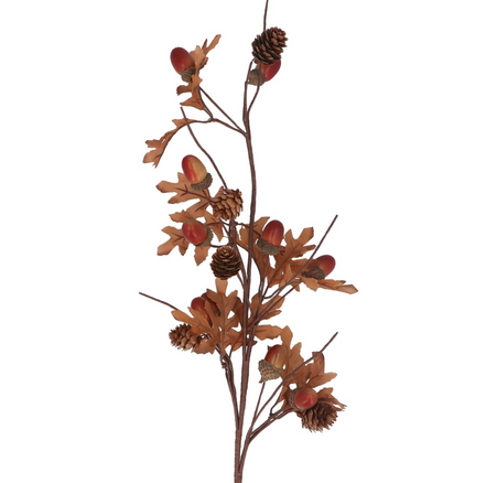 Acorn & Cone Fine Spray Faux Flowers