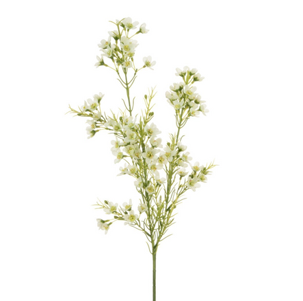 Wintersweet Spray Faux Flower Stem  - White