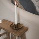 Scalloped Candle Holder - Brass