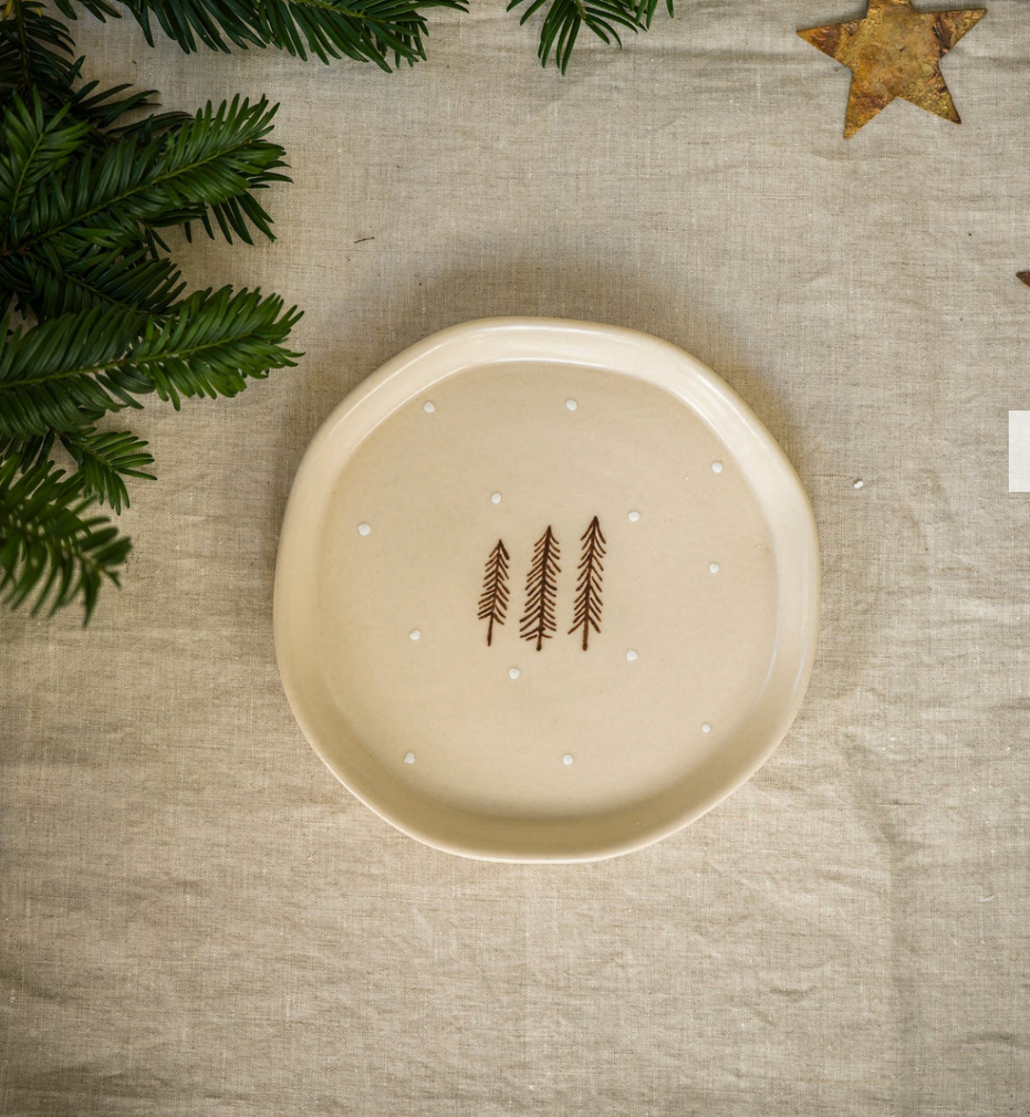 Hand Painted Nordic Snack Plate