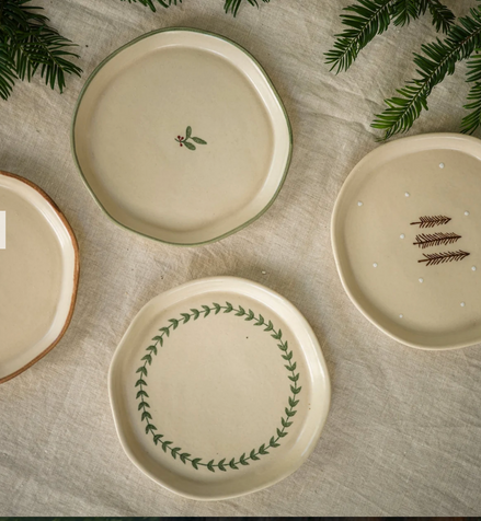 Hand Painted Nordic Snack Plate