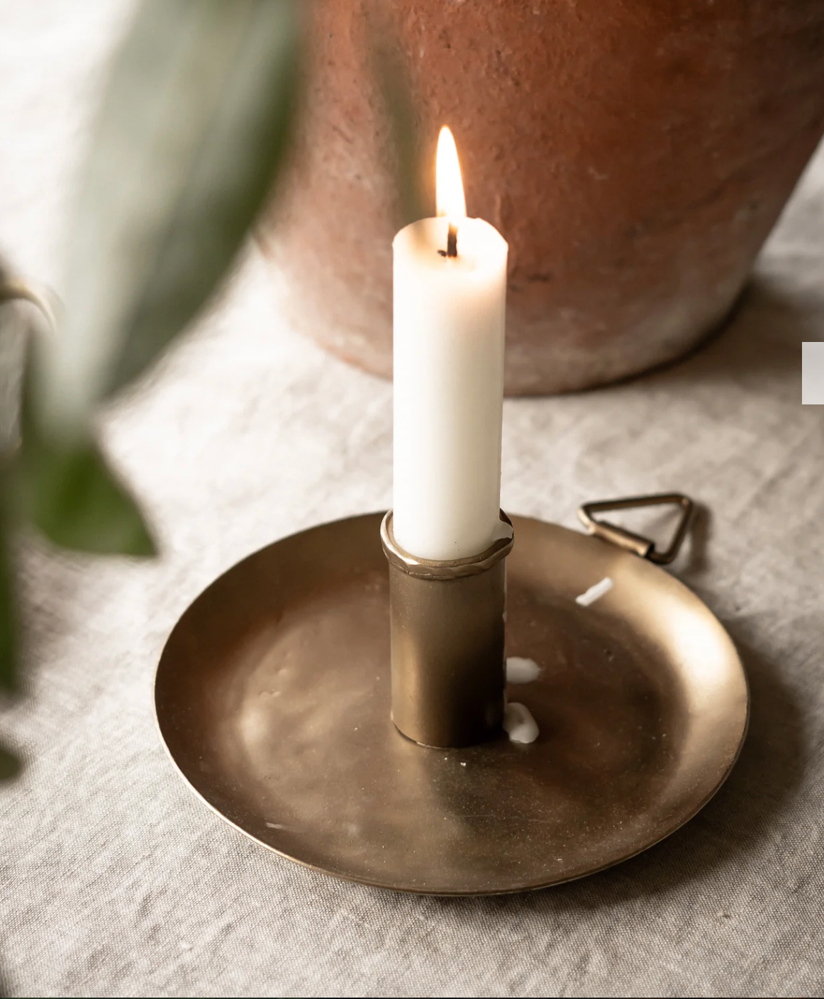 Forged Plate Candle Holder Small