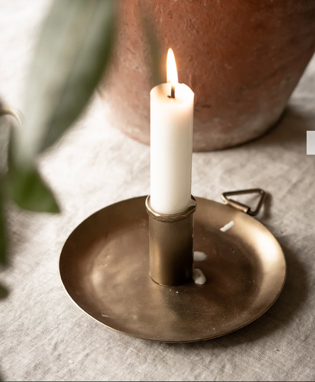 Forged Plate Candle Holder Small