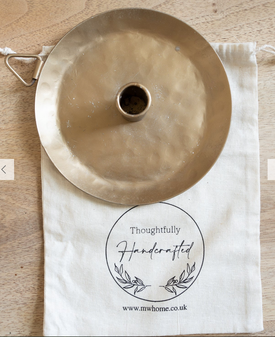 Forged Plate Candle Holder Small