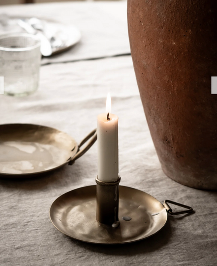 Forged Plate Candle Holder Small