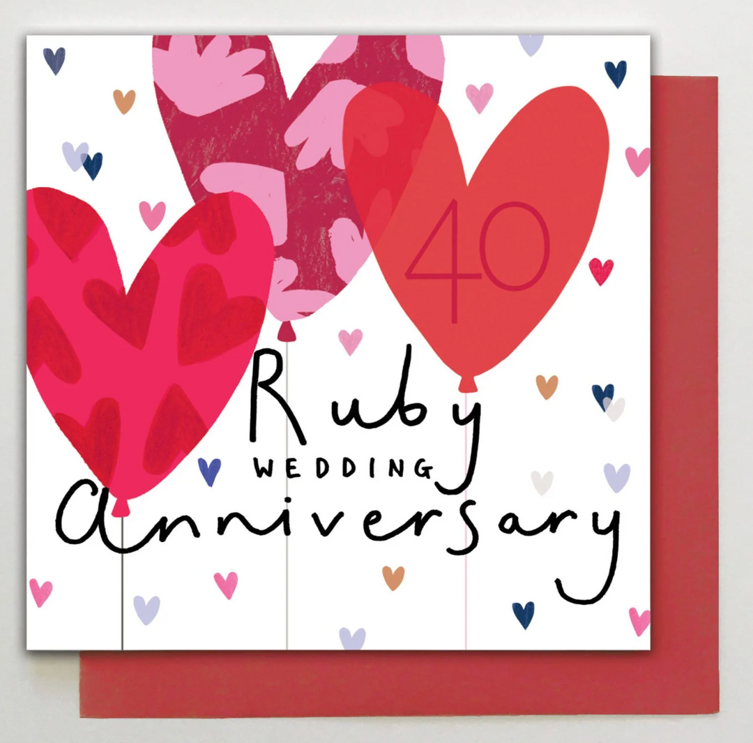 Ruby Wedding Anniversary Card