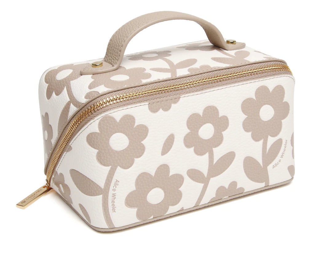 Stone Floral Train Case