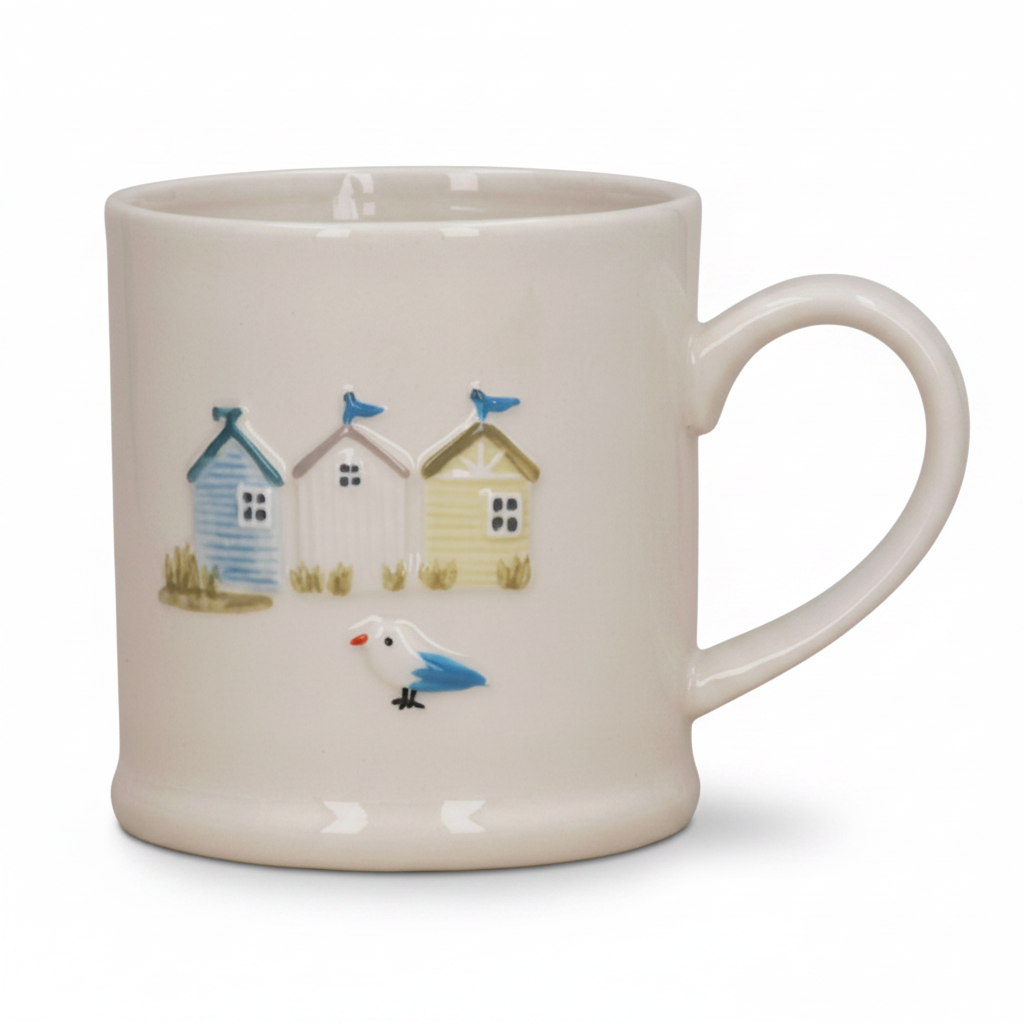 Beach Huts Stoneware Mug