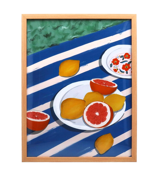 Citrus Plate Framed Print - Large
