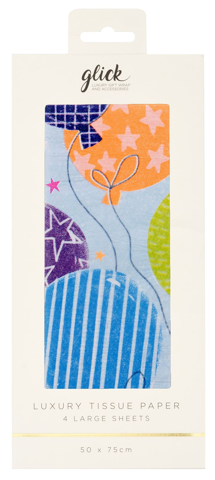 Big Balloon pattern Tissue Paper - Blue