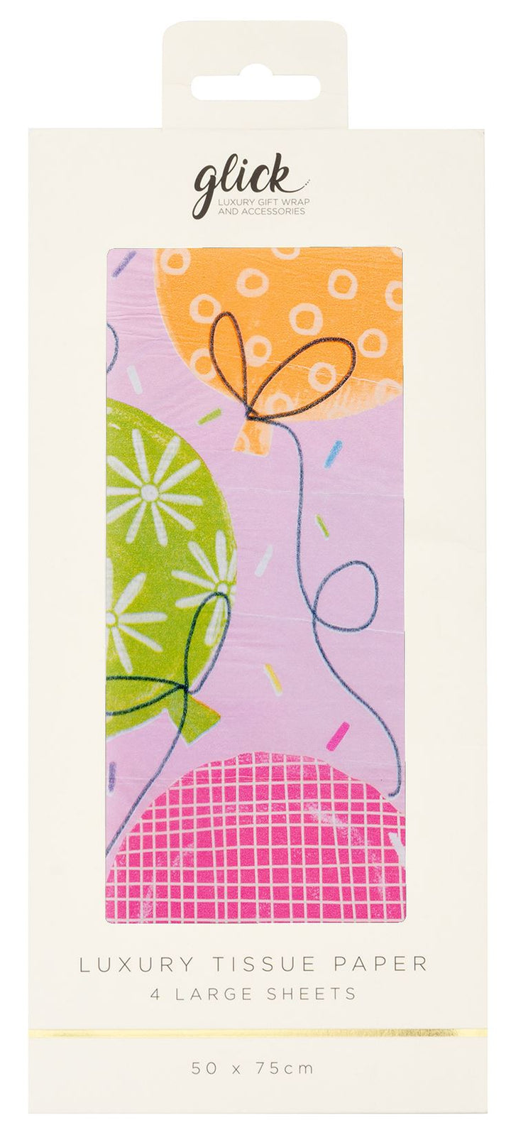 Big Balloon Patterned Tissue Paper - Pink