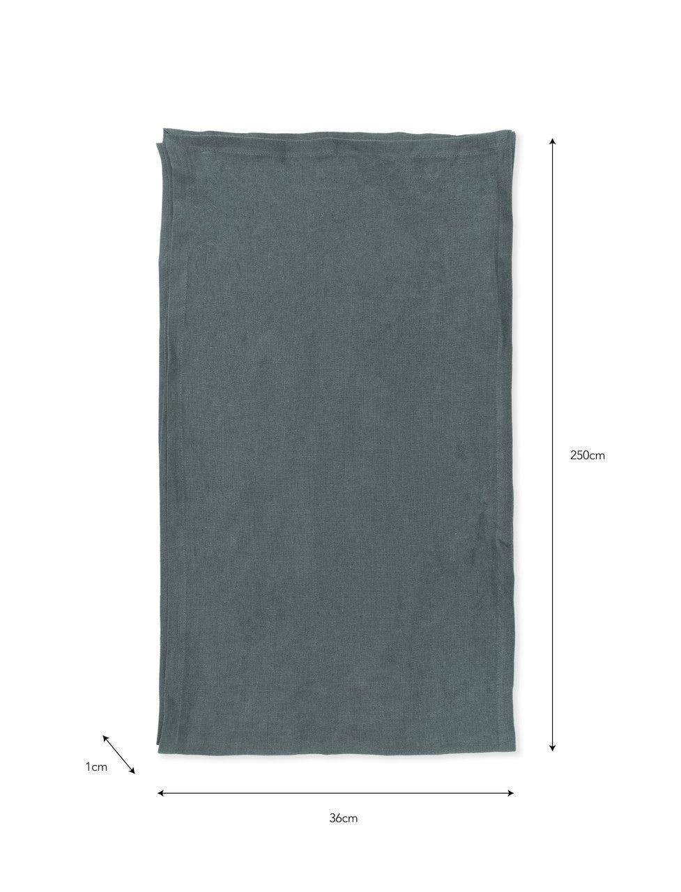 Linen Table Runner - Charcoal