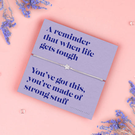 Made of Strong Stuff Sentiment Bracelet