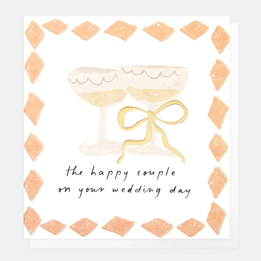 The Happy Couple On Your Wedding Day Glasses Card
