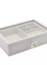 White Wooden Jewellery Box With Compartments and 1 Drawer