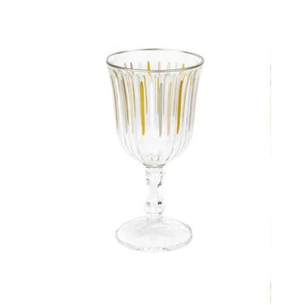 White and Gold Wine Glass