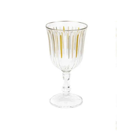 White and Gold Wine Glass