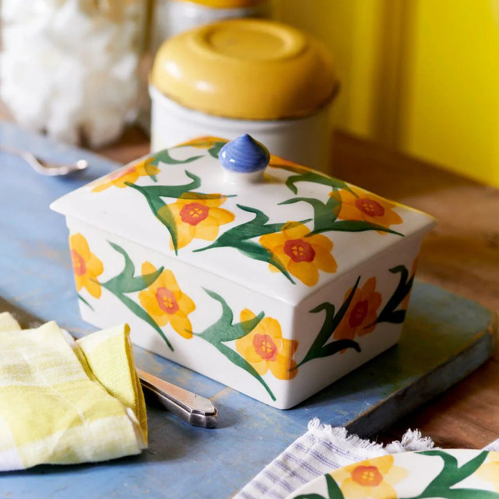 Flowers Windblown Daffodils Small Butter Dish