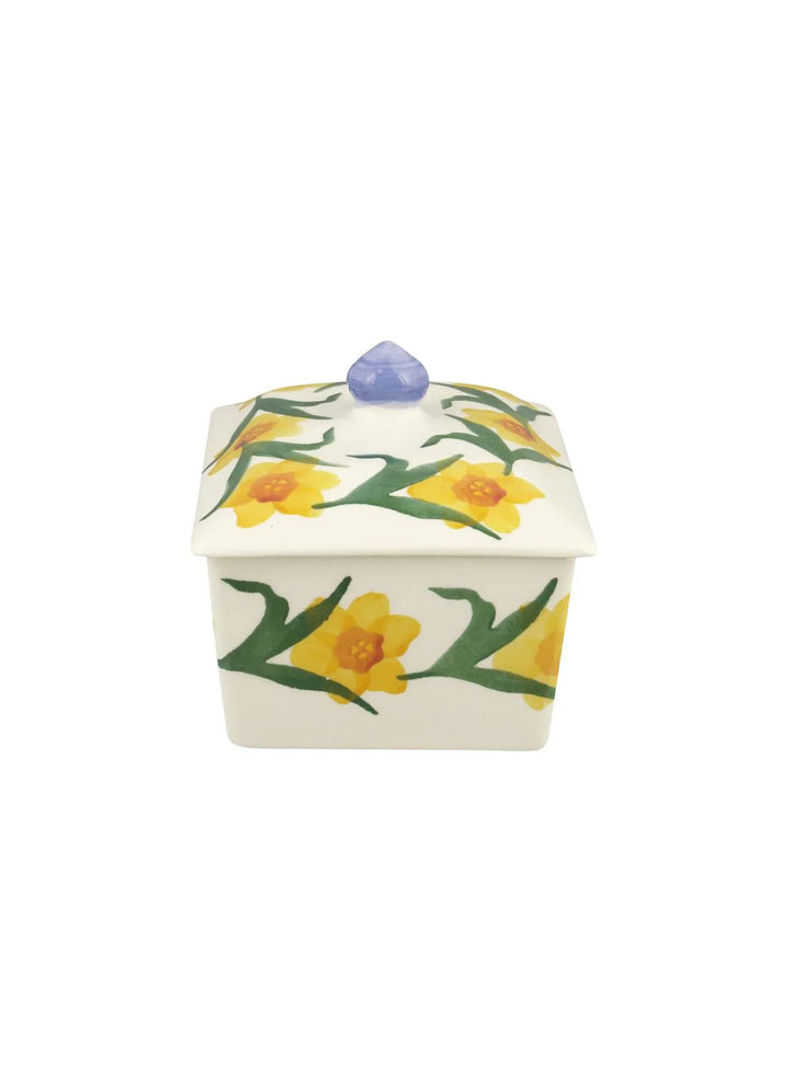 Flowers Windblown Daffodils Small Butter Dish