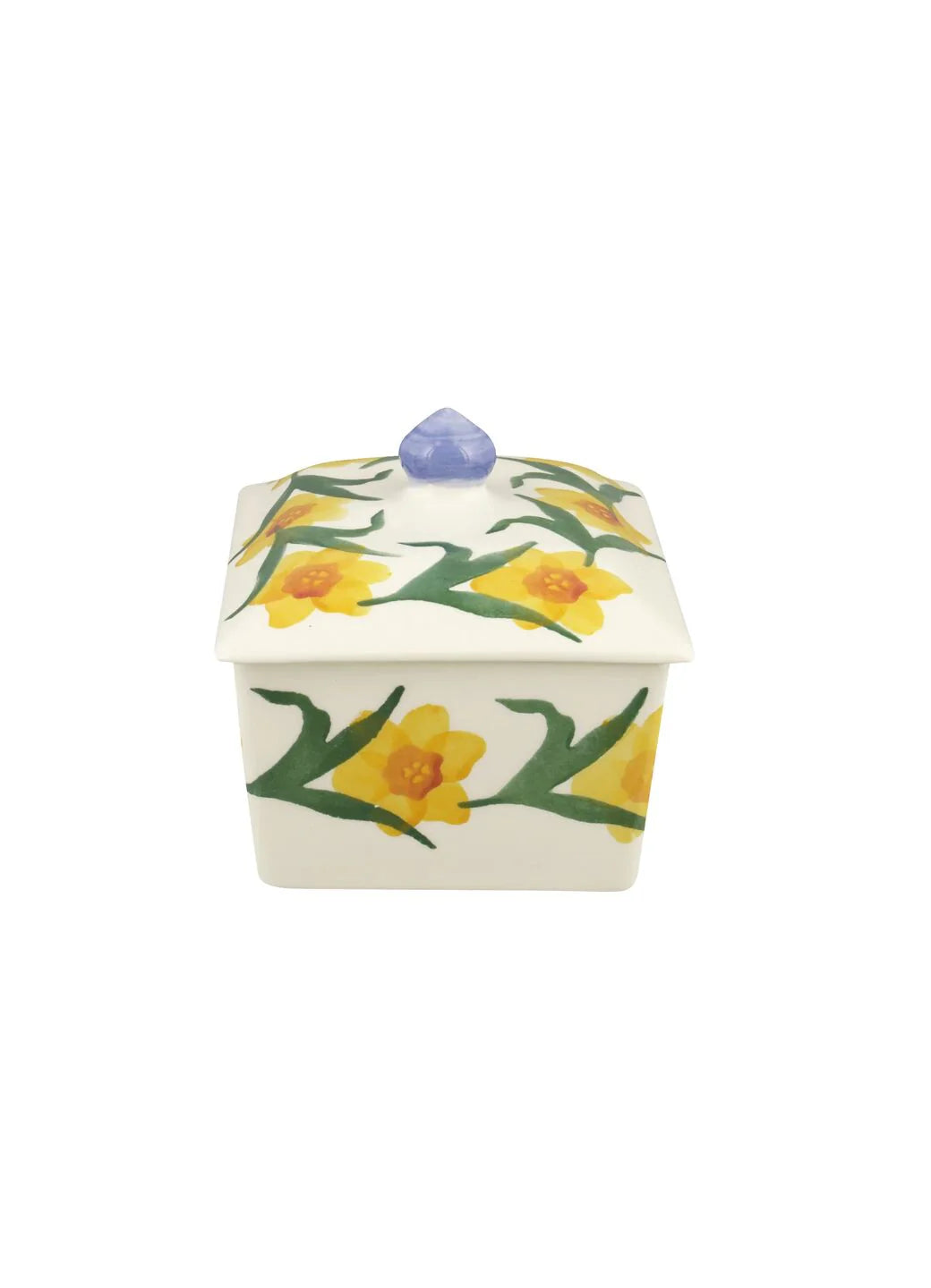 Flowers Windblown Daffodils Small Butter Dish