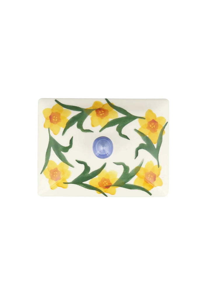 Flowers Windblown Daffodils Small Butter Dish