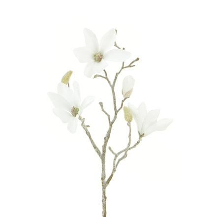 Frosty Magnolia Pick – 45cm