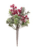 Iced Berry Boxwood Pick – 20cm