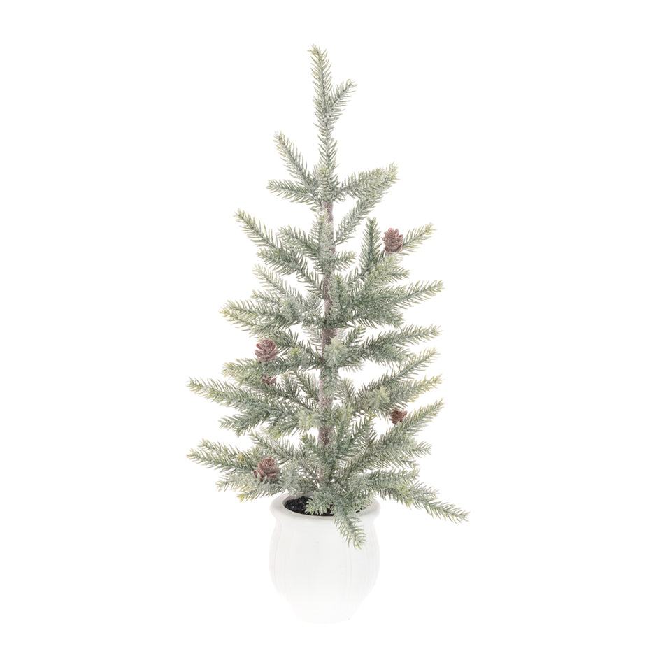 Glitter Pine in White Pot – 46cm