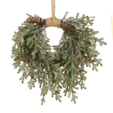 Frosted Teardrop Wreath – 40cm