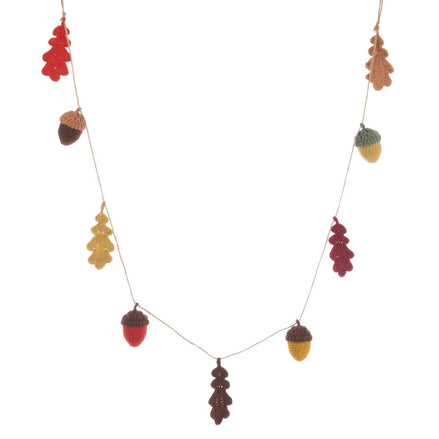 Crochet Acorn Leaf Garland