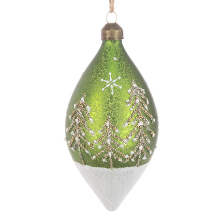 Green Glass Bauble 12cm