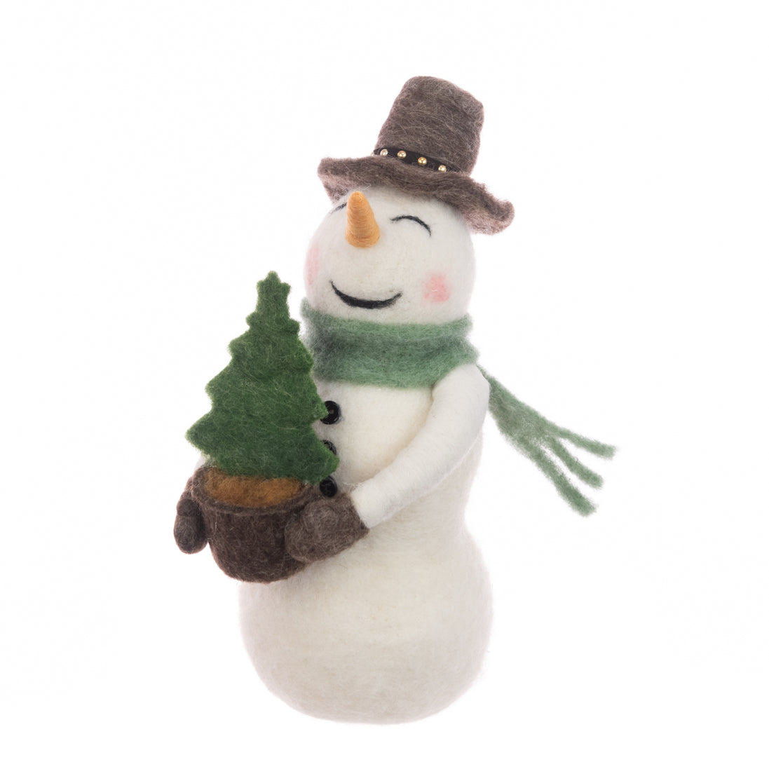 Felt Snowman with Tree – 20cm