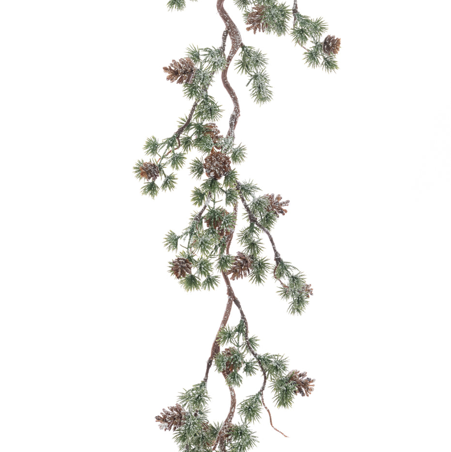 Snowy Mini Pine Cone Garland