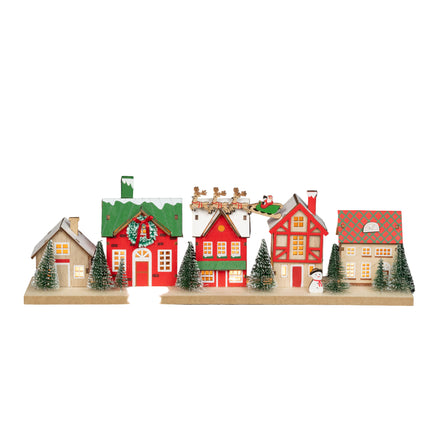 Wooden Christmas Village – Battery Operated