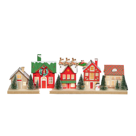 Wooden Christmas Village – Battery Operated