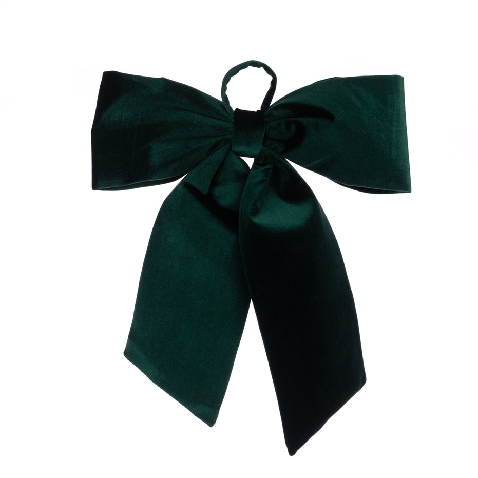 Green Velvet Bow – 38cm
