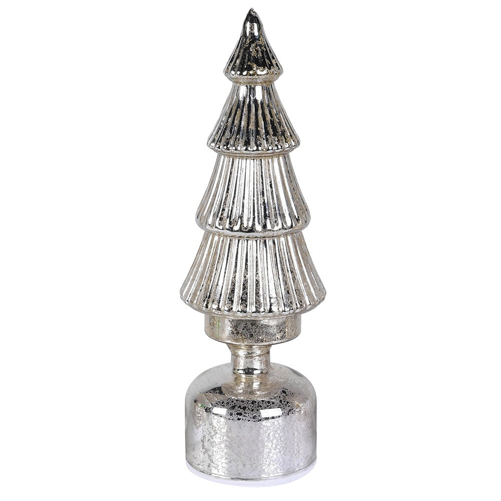 Silver LED Rotating Tree