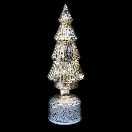 Silver LED Rotating Tree