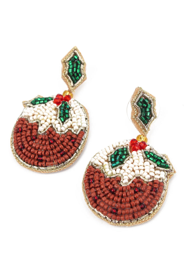 Christmas Pudding Earrings