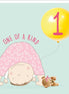 1st Birthday Peekaboo Birthday Card