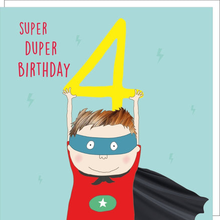 Super Four Birthday Card