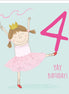 Yay Ballet Four Birthday Card