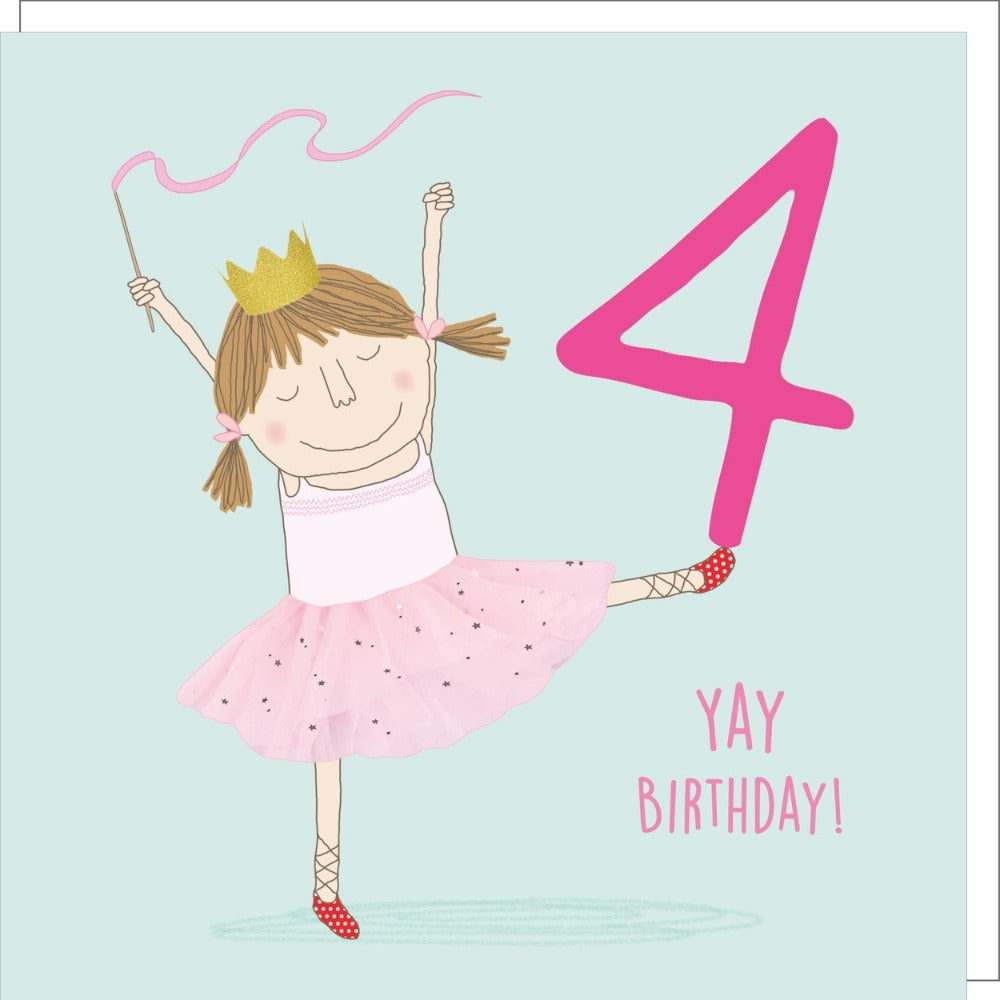 Yay Ballet Four Birthday Card