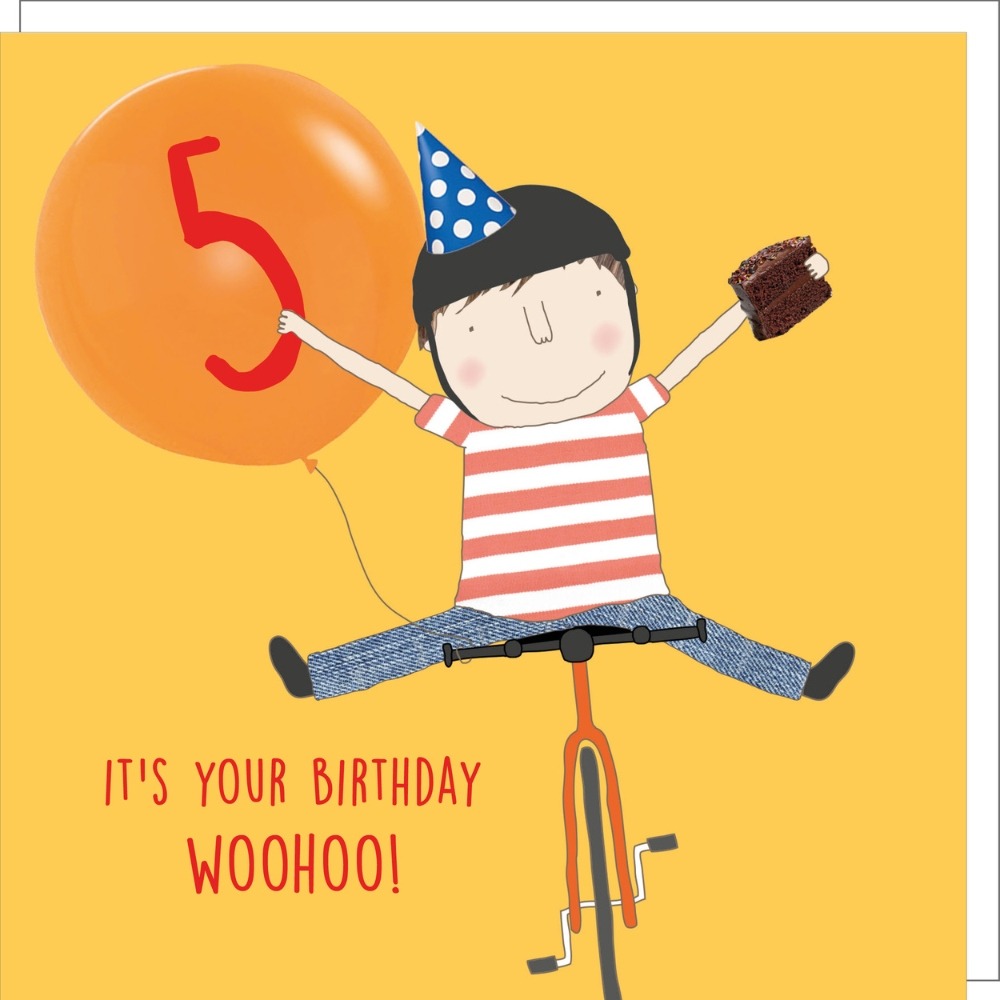 Bike Five Birthday Card