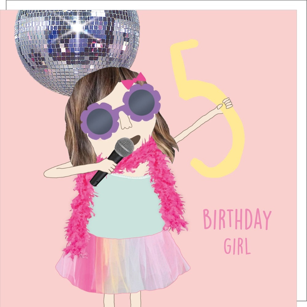 Birthday Girl Fifth Birthday Card