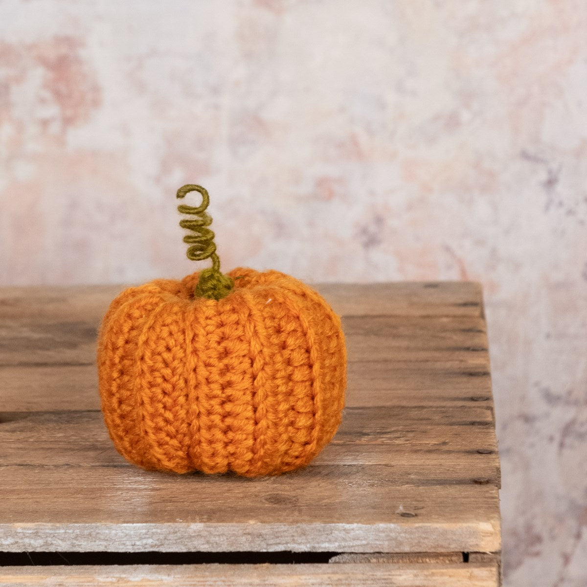 Knitted Orange Pumpkin - 8cm